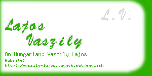 lajos vaszily business card